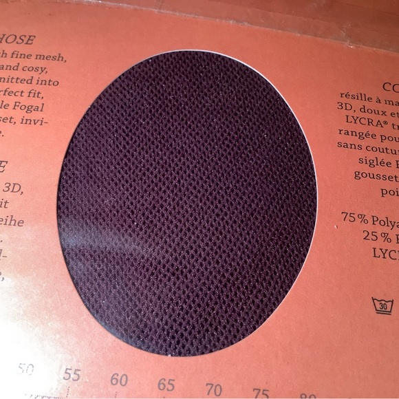 Fogal Netlace fishnet pantyhose, color barolo (dark red), size: S - Picture 10 of 12